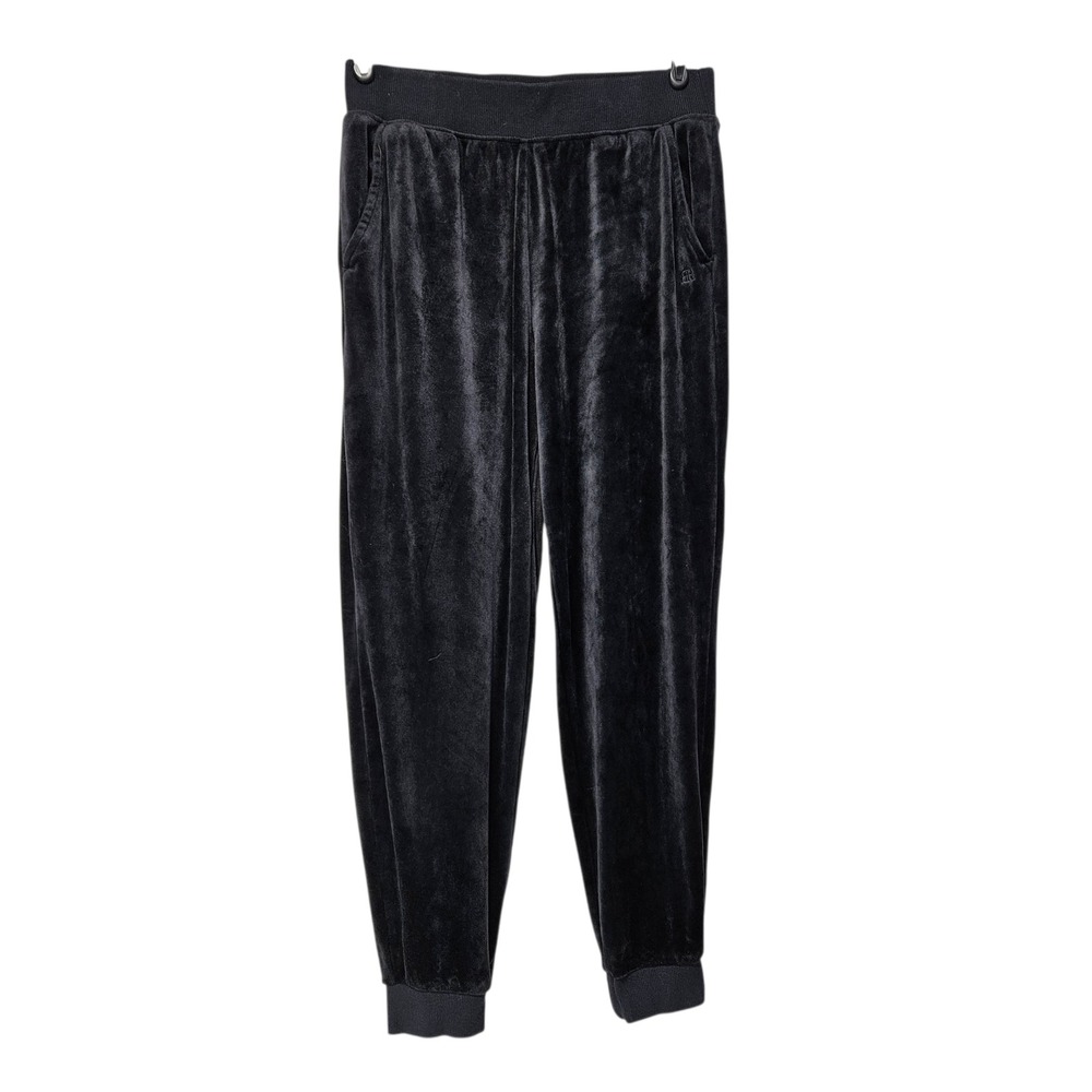 Banana Republic Black Velvet Joggers Pants Medium Lounge Athleisure‎ Activewear